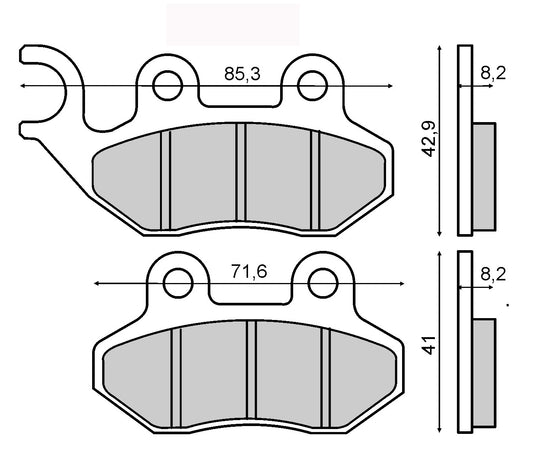 Brake pads SYM,Peugeot Tweet 225102750