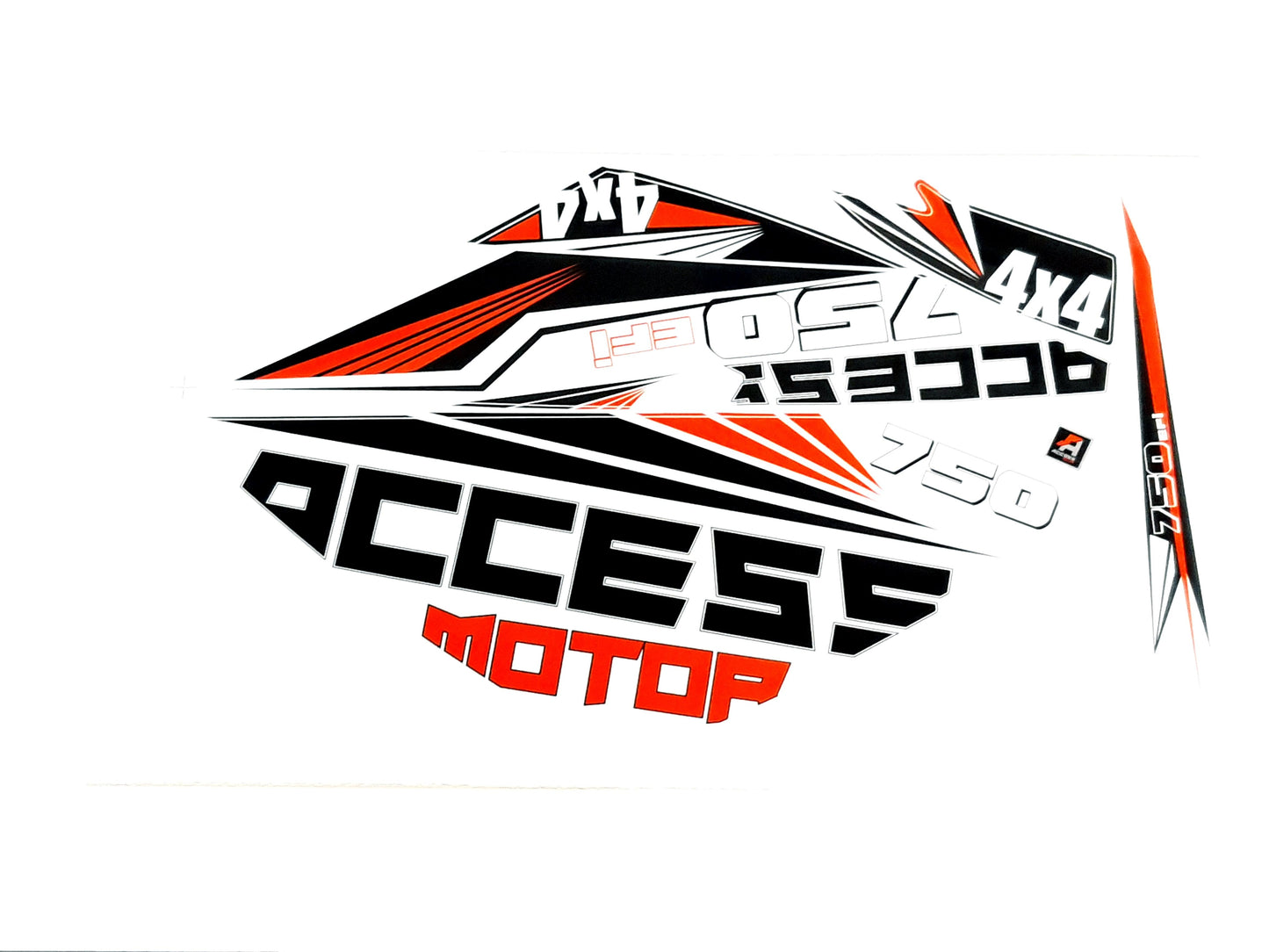 Graphic Sticker WHITE AMX 750 4X4, genuine