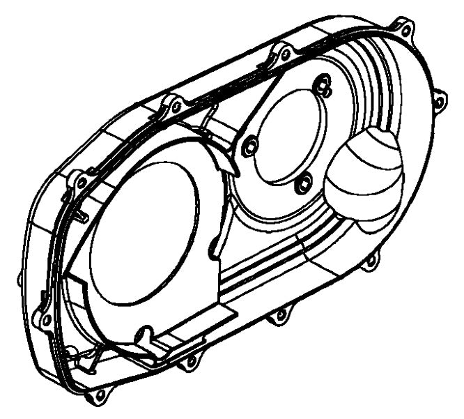 Inner drive transmission case Kymco UXV 700, genuine