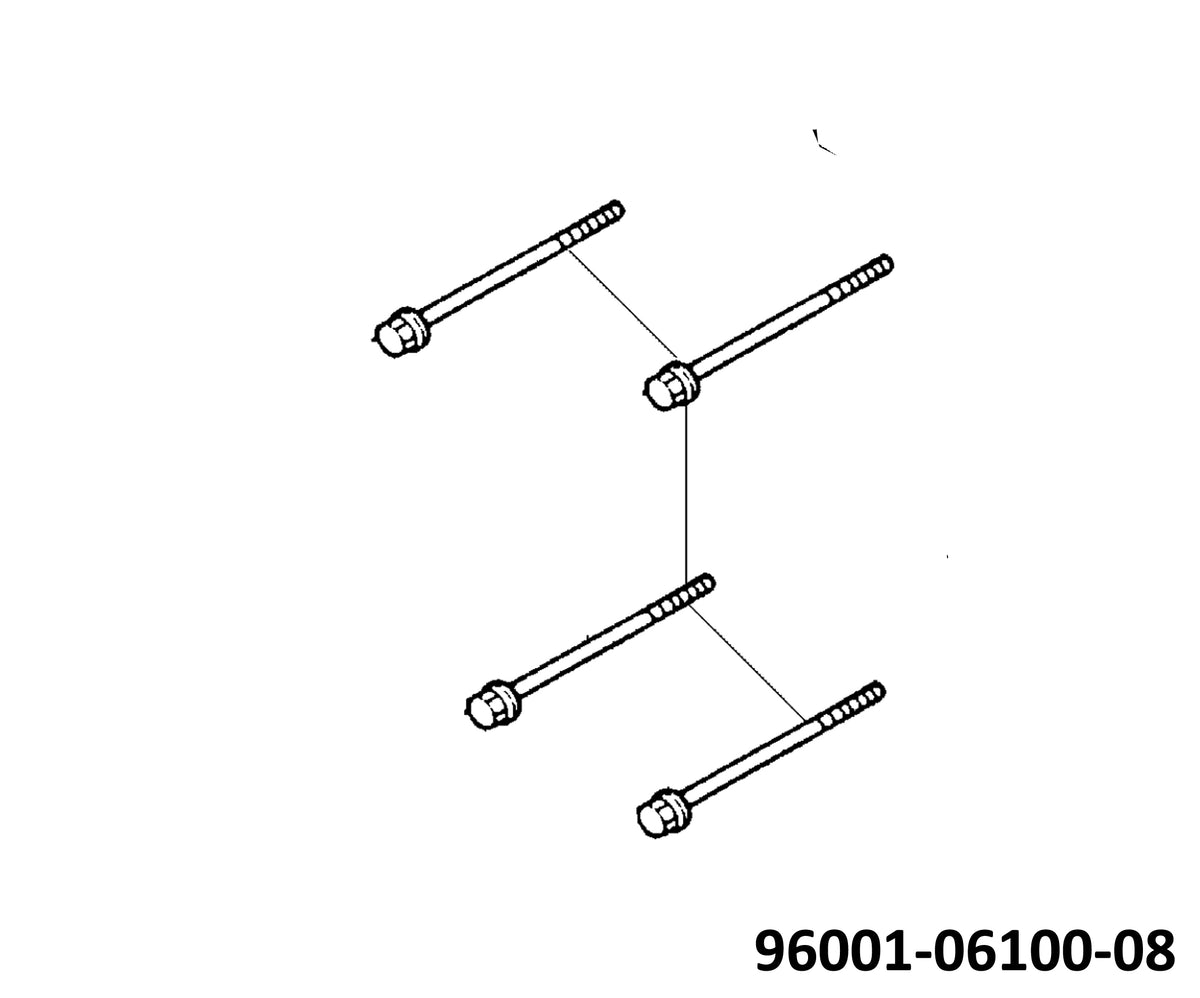 Flange bolt 6x100 (1 pc.) Kymco Agility 16+ 125 2017, genuine