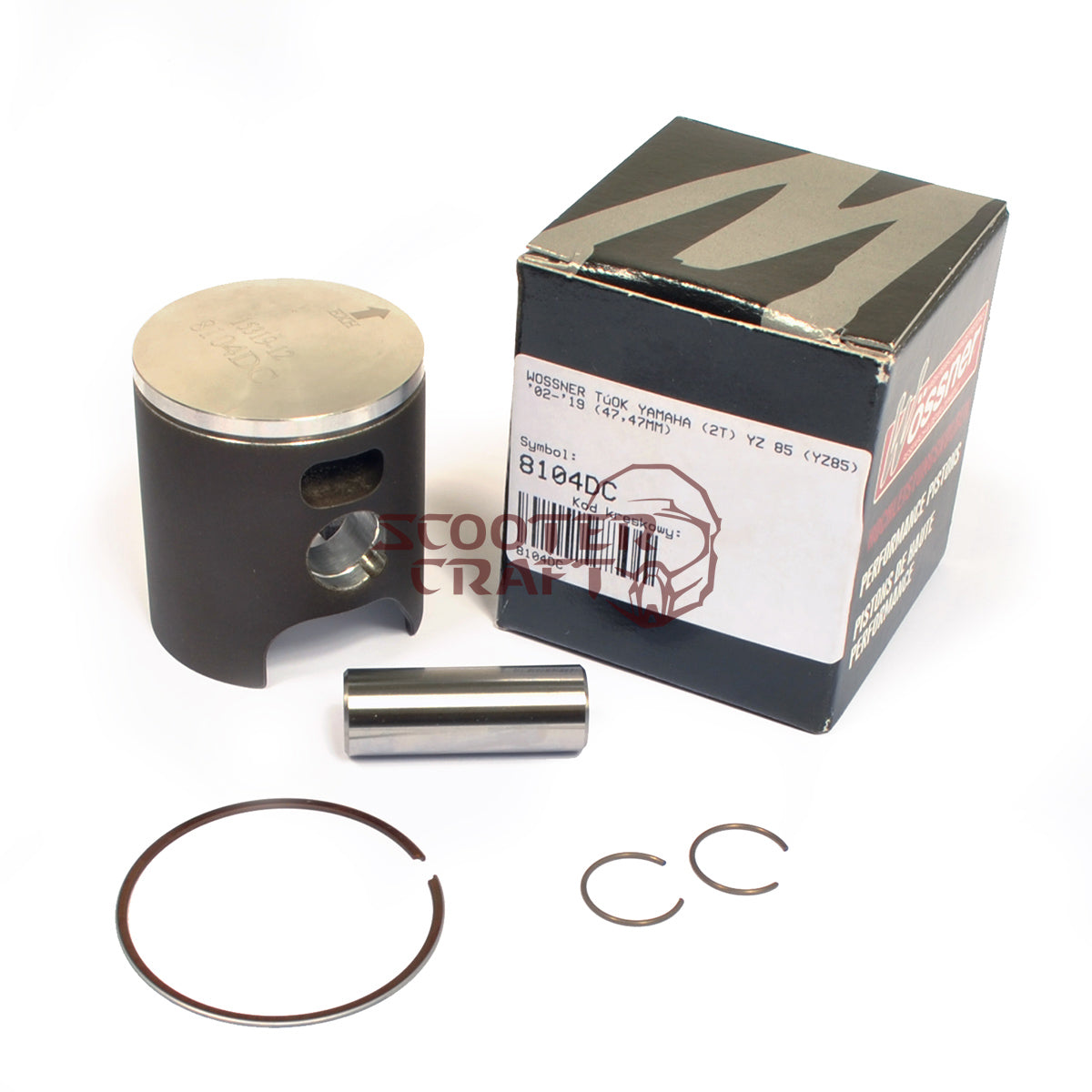 Piston (2‑stroke) Yamaha YZ85 2002–2026 (47.47 mm)