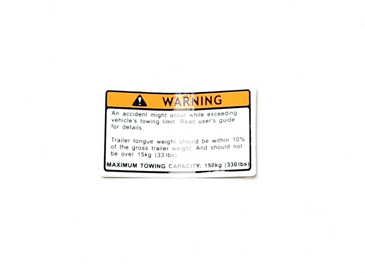 LABEL,TOW CAPACITY TGB Blade 325, genuine