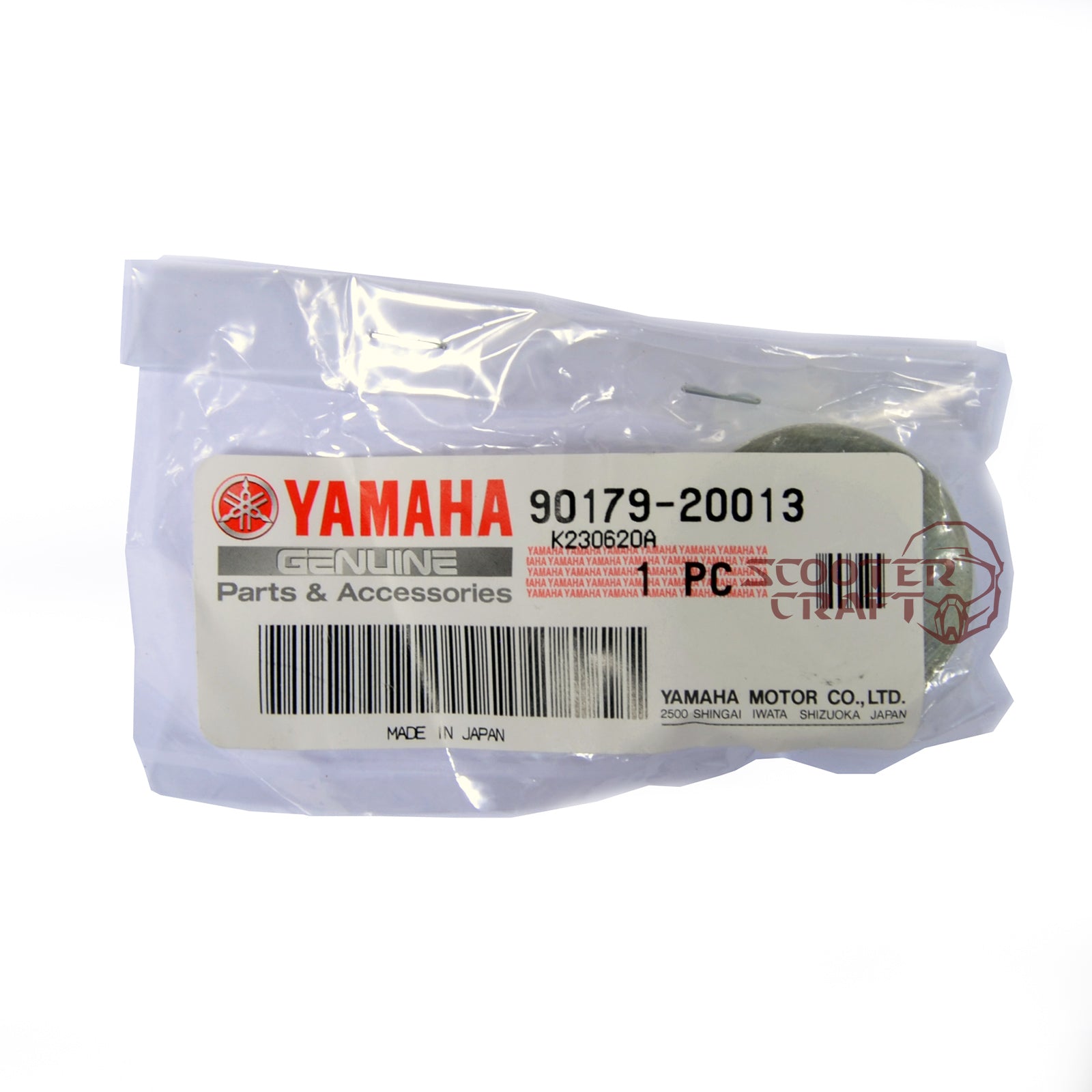 Variator (drive pulley) nut Yamaha XP 500 T-MAX, XP 530, MT-03, YZF-R3, genuine 90179-20013