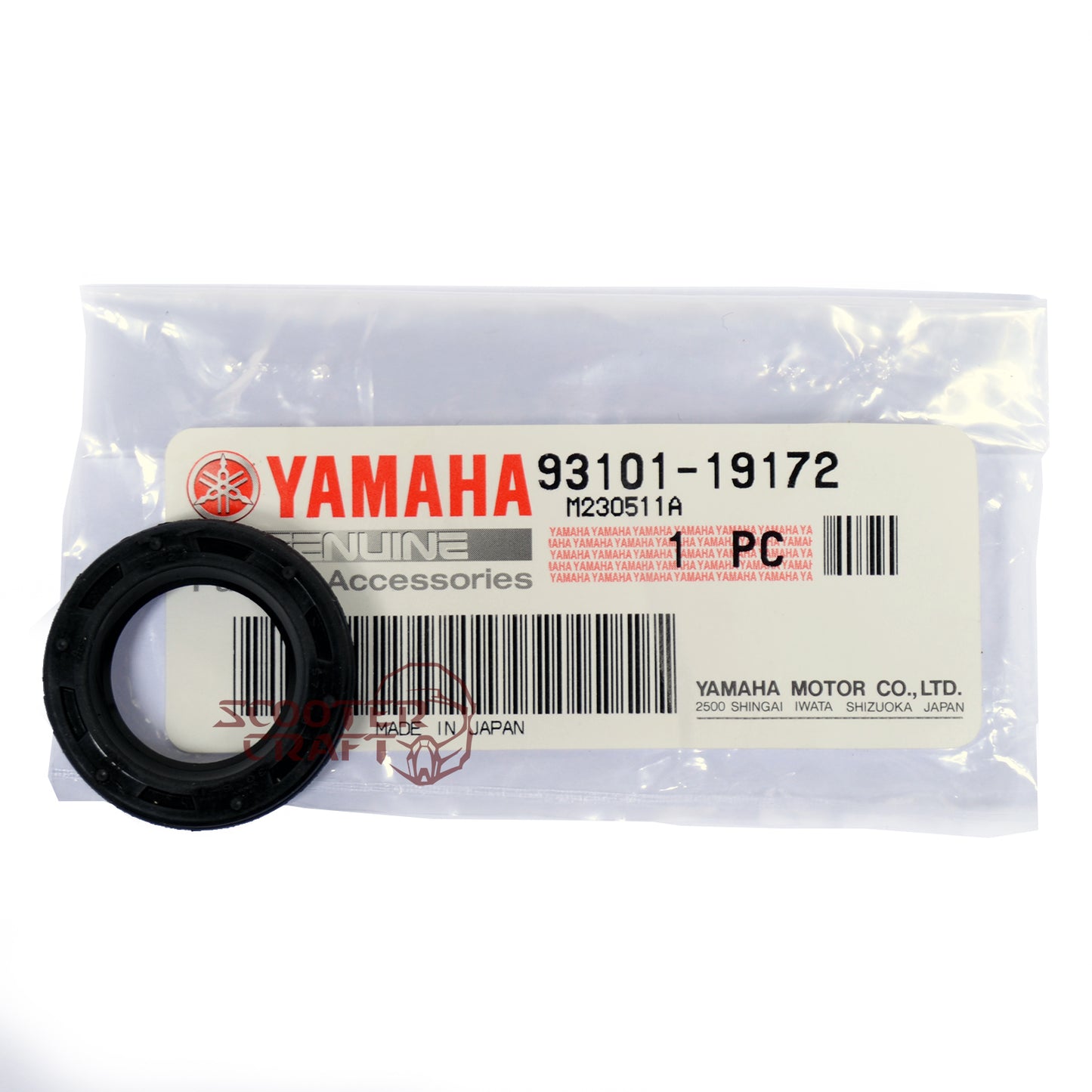 Oil Seal, right, Yamaha XN 125 TEO'S, XQ 150 Maxter, YP 180 E Majesty, genuine 93101-19172