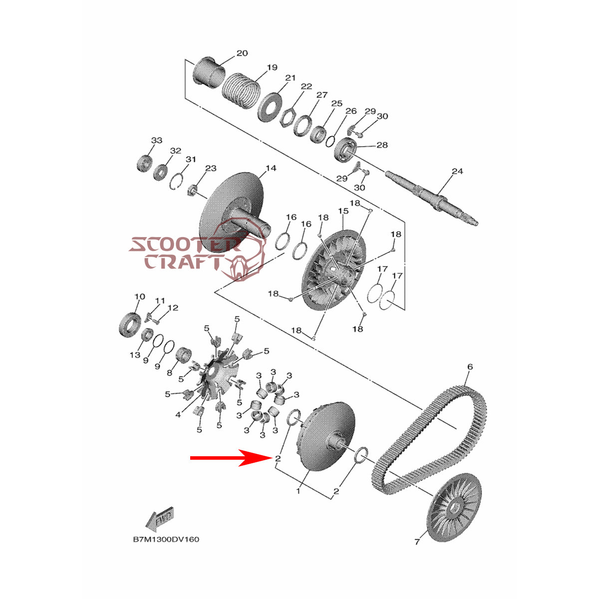 Oil Seal, Movable Drive Face, Yamaha Majesty 400, XP 500, T-MAX 530, 560 TMAX, genuine 93101-35001