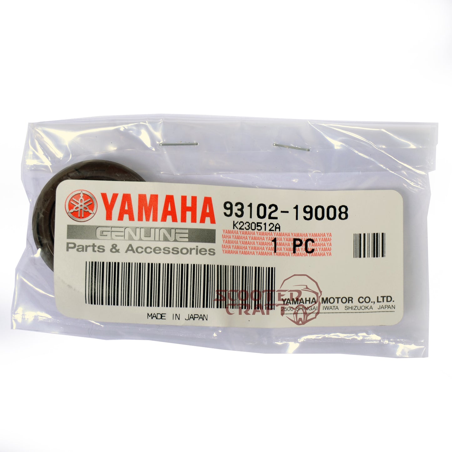 Oil Seal, right, Yamaha YP 125 E Majesty, YP 150 D Majesty, genuine 93102-19008