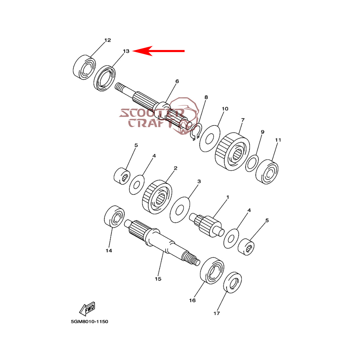 Oil Seal, transmission, Yamaha VP 125 X-City, Majesty 180, YP 250 R X-MAX, genuine 93102-32004