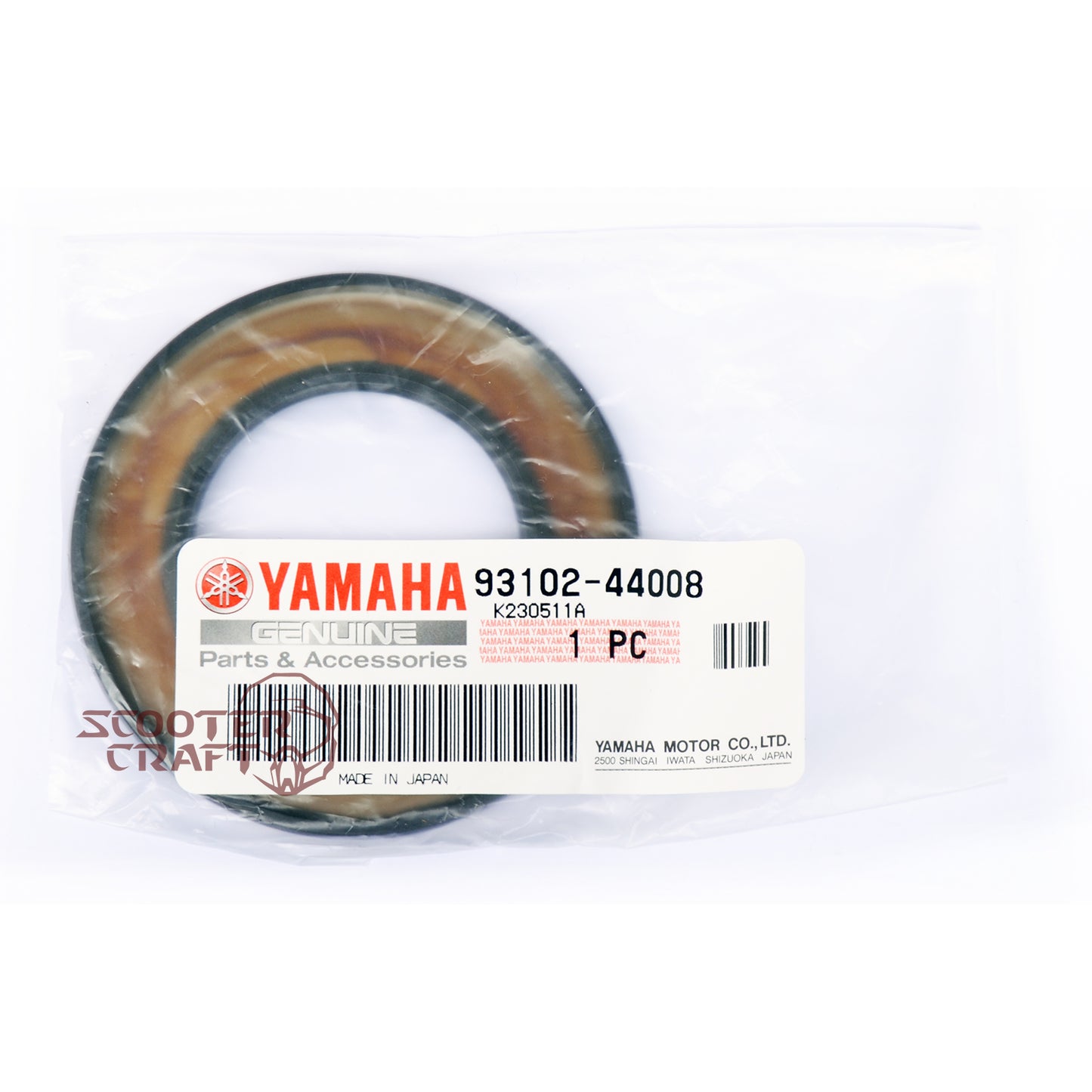 Oil Seal, crankshaft, right, Yamaha XP 500 T-MAX, XP 530, TMAX 560, genuine 93102-44008