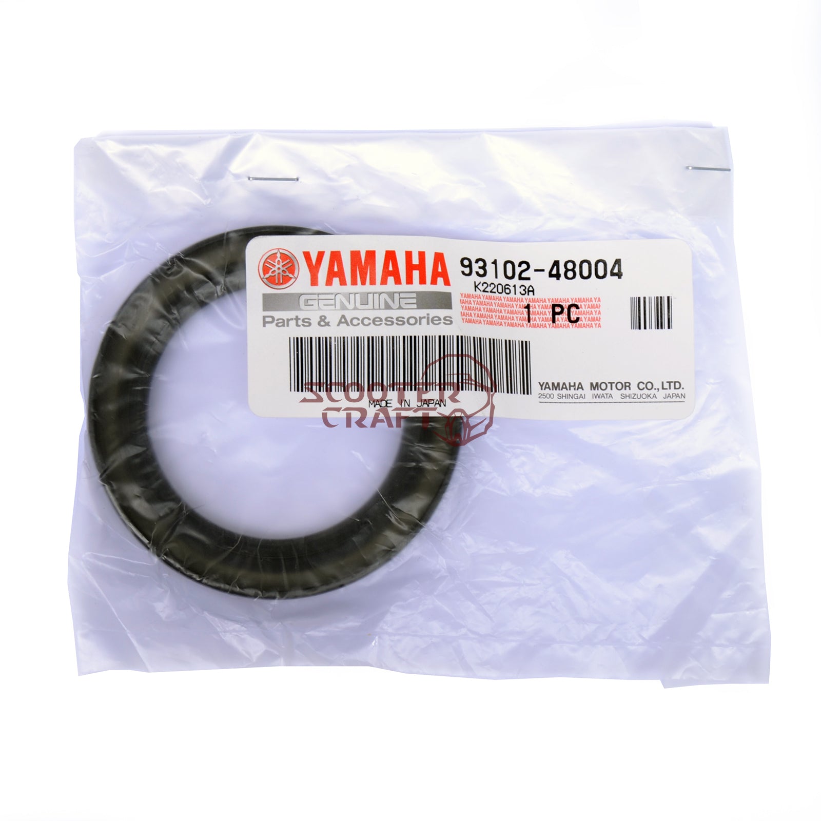 Oil seal, transmission, Yamaha XP 500 T-MAX 2001-2012, genuine 93102-48004