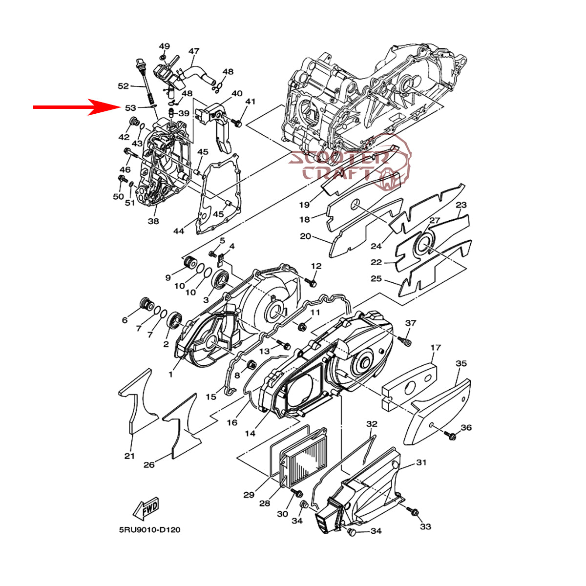 O-Ring Yamaha DT 125, XV 250 VIRAGO, YP 400 Majesty, XP 560 TMAX, genuine 93210-19123