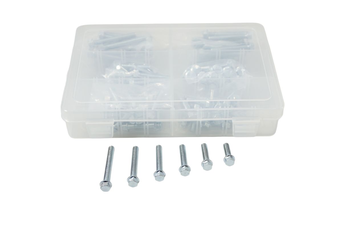FLANGE BOLT SET M6 WITH FLAT HEAD NO MARKINGS (120 PCS)