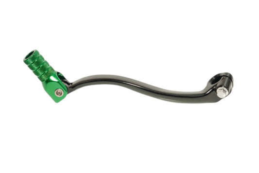 ALUMINUM GEAR SHIFT LEVER KAWASAKI KXF 250 04-05, SUZUKI RMZ 250 04-06 BLACK WITH GREEN TIP