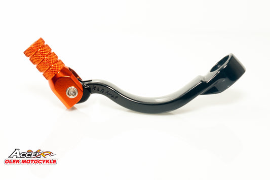 ALUMINUM GEAR SHIFT LEVER KTM SX 85 18-25, SX 125/150 16-23, EXCF/SXF 450 16-22, EXC500 17-23, GAS GAS MC 85 21-25, MC 125 21-23 MC 450F 21-23, HUSQVARNA TC 85 18-24, TC 125 16-23, FC/FE 450 16-22 BLACK WITH ORANGE TIP