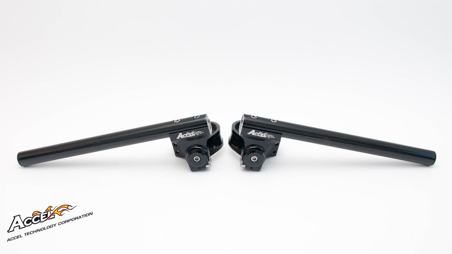 ADJUSTABLE TWO-PIECE STREET CLIP-ON HANDLEBAR 55MM BLACK