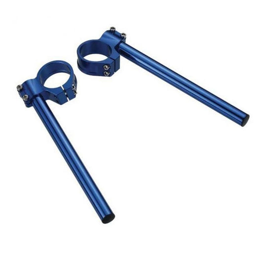 ADJUSTABLE LOW TWO-PIECE STREET HANDLEBAR 50MM BLUE