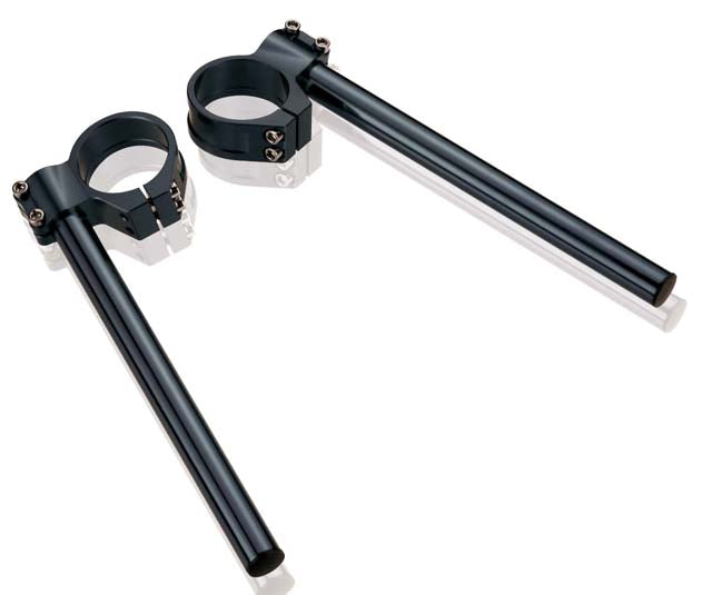 TWO-PIECE STREET CLIP-ON HANDLEBAR 35MM BLACK