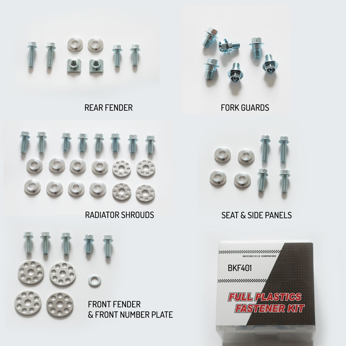 COMPLETE PLASTIC BOLT KIT SUZUKI RMZ 250 10-14, RMZ 450 08-14 (BKF-401)