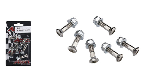 COMPLETE REAR SPROCKET BOLT KIT WITH NUTS (6 PCS) M8X32MM