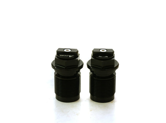 FRONT FORK LOWER ADJUSTABLE CAP (SET 2 PCS) HONDA CRF 450R 09-14 YAMAHA YZ 125/250/X 08-20, YZF 450/250/X 08-20, WRF 450 12-20, WRF 250 15-20 KAWASAKI KXF 450 08-14, SUZUKI RMZ 250 19 BLACK (SET 2 PCS)