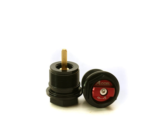 FRONT SHOCK ABSORBER LOWER PLUG WITH ADJUSTMENT HONDA CRF 250R 18-20, CRF 450R/RX 17-20, CRF 250RX 19-20, CRF 450X/L 19, KAWASAKI KXF 450 19-20, SUZUKI RMZ 450 18-19 RED (SET-2PCS)