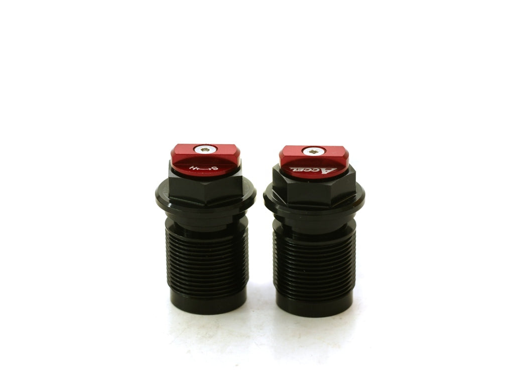 FRONT FORK LOWER ADJUSTABLE CAP (SET 2 PCS) HONDA CRF 450R 09-14 YAMAHA YZ 125/250/X 08-20, YZF 450/250/X 08-20, WRF 450 12-20, WRF 250 15-20 KAWASAKI KXF 450 08-14, SUZUKI RMZ 250 19 RED (SET 2 PCS)