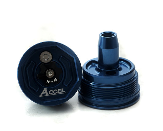 FRONT SHOCK ABSORBER TOP NUT WITH ADJUSTMENT HONDA CRF 450R 09-14 YAMAHA YZ/YZF 450/250/125/X 06-20, WRF 450/250 12-20, KAWASAKI KXF 450 08-14, SUZUKI RMZ 250 19, GAS GAS BLUE (SET-2PCS)