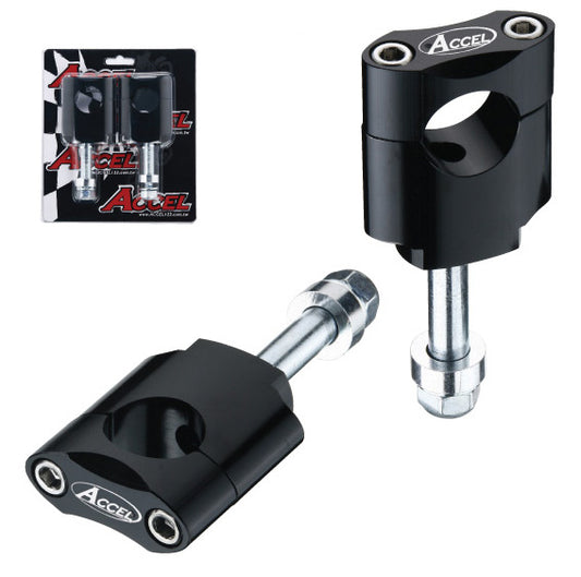 HANDLEBAR RISER (28.6MM) HEIGHT 45MM WITH M12 BOLT SILVER (BM-13SV28)