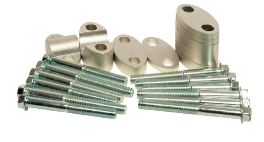 HANDLEBAR RISER (BOTTOM-22.2/TOP-22.2MM) (SPACERS 18+5+10+6=39MM) SILVER (BMA-02SV)