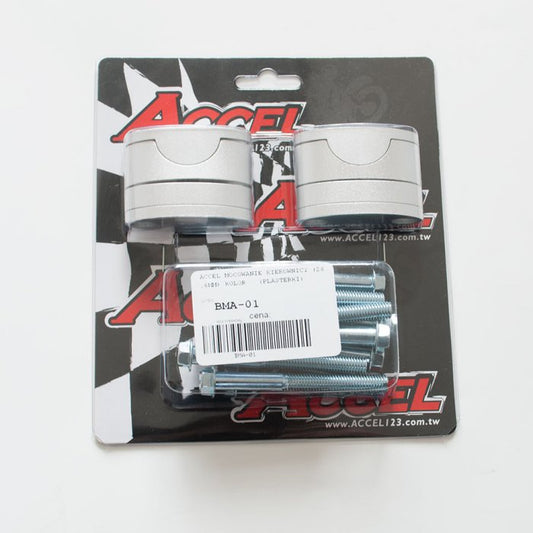 HANDLEBAR RISER (BOTTOM-28.6/TOP-28.6MM) (SPACERS 18+5+10+6=39MM) SILVER (BMA-01SV)