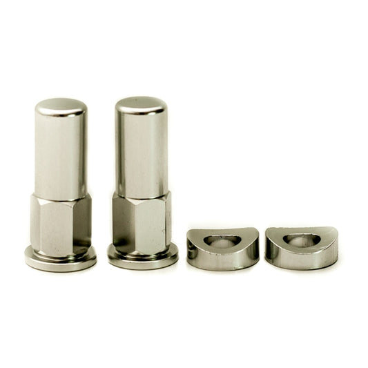REAR FENDER NUTS COMPLETE (2 PCS) SILVER (WITH WASHERS)