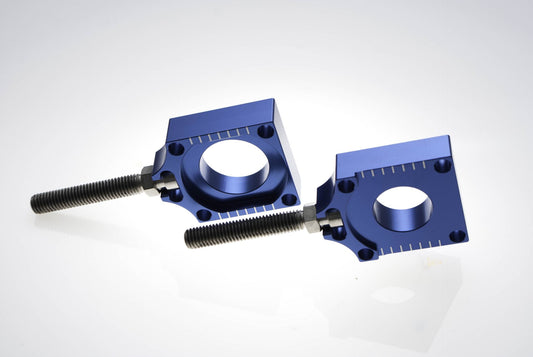 REAR AXLE TENSIONER WITH BOLT HUSQVARNA TC/TE 04-14 BLUE (SET-2PCS)