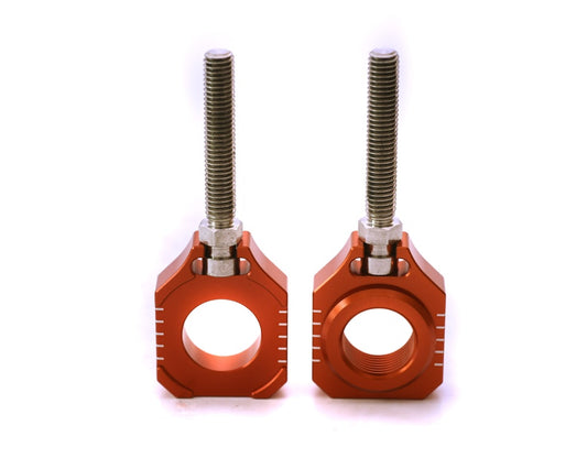 REAR AXLE TENSIONER WITH BOLT KTM SX 85 15-20, HUSQVARNA TC 85 15-20 ORANGE (SET-2PCS)