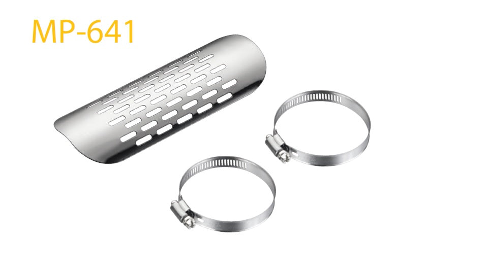EXHAUST ELBOW GUARD 4T - SILVER (STAINLESS STEEL)