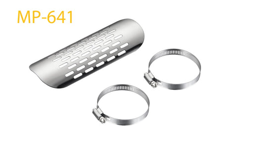 EXHAUST ELBOW GUARD 4T - SILVER (STAINLESS STEEL)