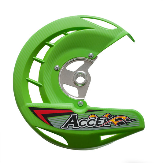 FRONT BRAKE DISC GUARD KAWASAKI KXF 450/250 06-18 GREEN