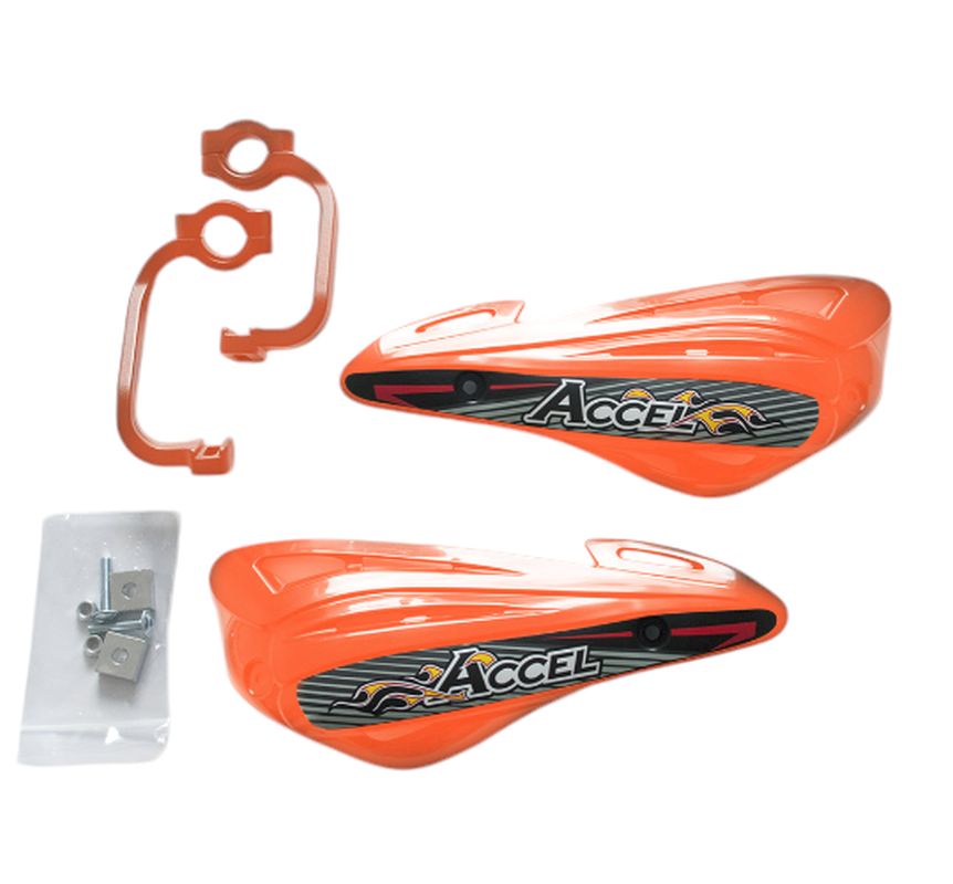 HANDGUARDS WITH ALUMINUM MOUNTING MX (22+28MM) (ALU-ORANGE, PLASTIC-ORANGE)