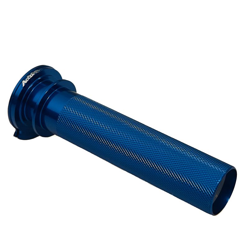 ALUMINUM THROTTLE BAR WITHOUT BEARING KTM SXF 450/350/250 16-20, KTM 300 TPI 18-22, HUSQVARNA 300 TEi/TXi 300 2T, EXCF 500/450/350/250 17-20, HUSQVARNA FC 450-250 16-20, FE 501-250 17-20, FX 450/350 17-20 BLUE