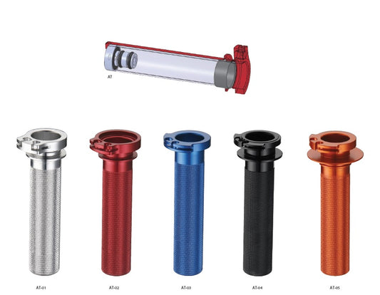 ALUMINUM THROTTLE BAR WITH BEARING RMZ450/250 05-16 (L2240300, L2230300) BLUE