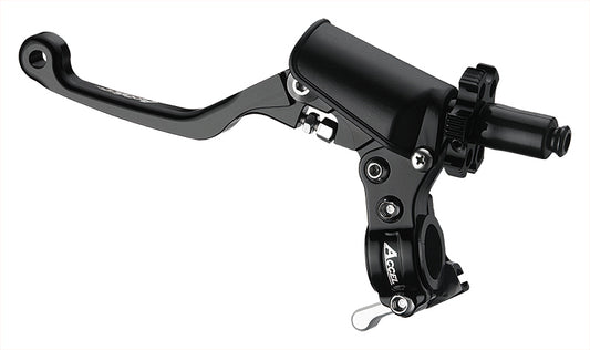 CLUTCH LEVER HOLDER COMPLETE + HOT START UNIVERSAL BLACK (UNBREAKABLE LEVER) (CL-202-4BK)