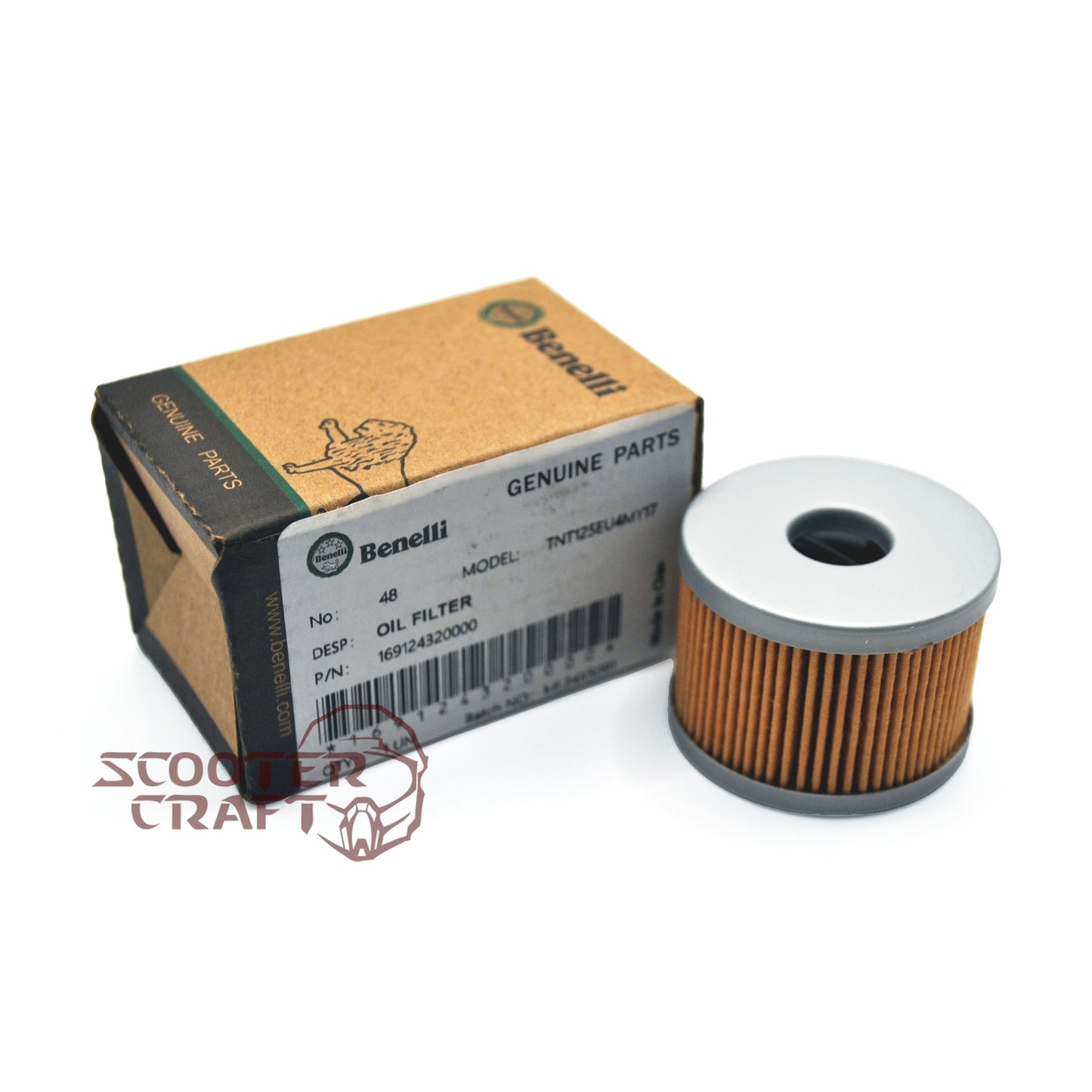 Oil Filter Benelli TNT 125, BN 125, TNT 135, genuine