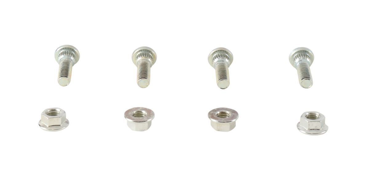 Wheel Stud and Nut Kit Front M8 X 1,25 YAMAHA YFM80 GRIZZLY 05-08, YFM80 RAPTOR 02-08, YFM50 RAPTOR 07-08, Rear YAMAHA YFM50 RAPTOR 04-08