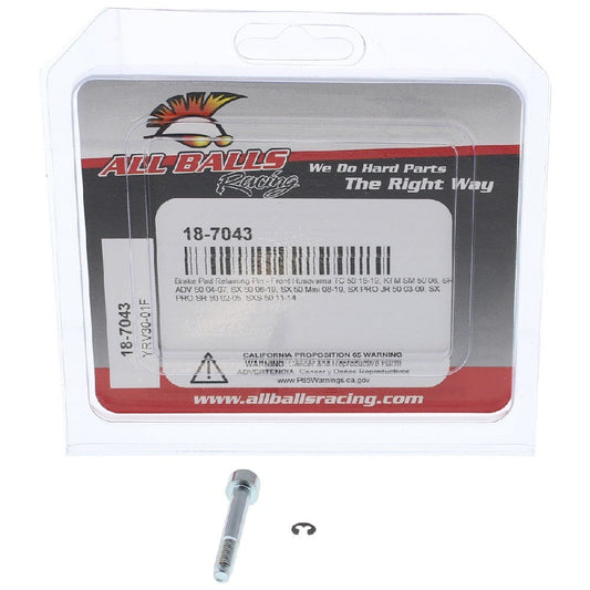 Brake Pad Retaining Pin Front HUSQVARNA TC 50 18-19, SX 50 06-19, SX 50 MINI 08-19, SX PRO SR 50 02-05, SXS 50 11-14 