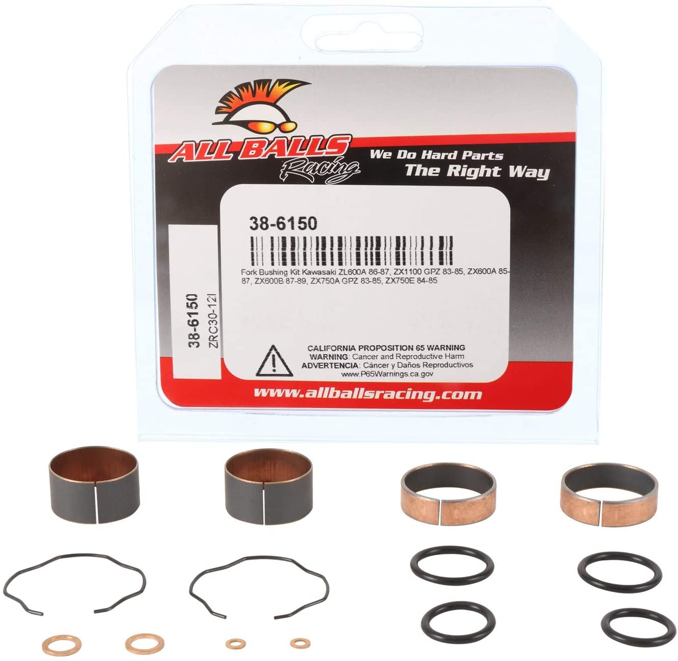 Fork Bushing Kit KAWASAKI ZL600A 86-87, ZX1100 GPZ 83-85, ZX750A GPZ 83-85, ZX750E 84-85, ZX600A 85-87, ZX600B 87-89, YAMAHA YZFR3 19 