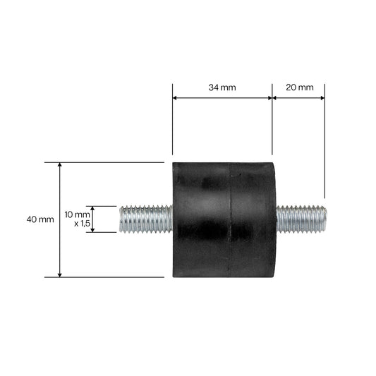 SILENT BLOCK (BUSHING) 40X34X20 M10