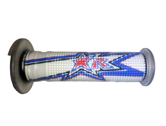 GRIPS 02632-FRBA EVO ROAD (120 MM) WITH HOLE WHITE/BLUE