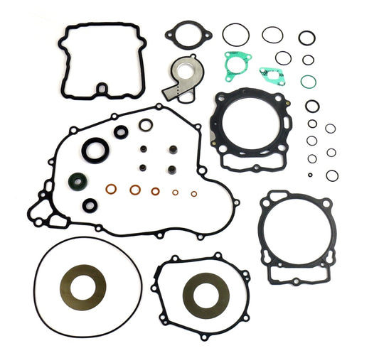 Gasket set KTM EXCF 450/500 17-18, HUSQVARNA FE 450/501 17-18 (with Valve Cover Gasket & Oil Seals), EXCF 450/500 14-16, HUSQVARNA FE 450/501 14-16 (with oil seals)