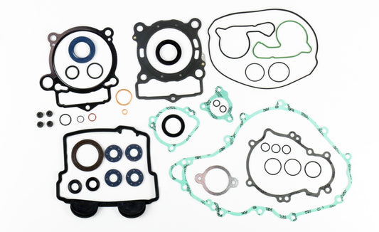 Gasket set KTM SXF 250 13-15, EXCF 250 14, HUSQVARNA FC 250 14-15 (with oil seals) - replaces P400270850063, SXF 250 06-12, EXCF 250 05-13 (with Valve Cover Gasket)