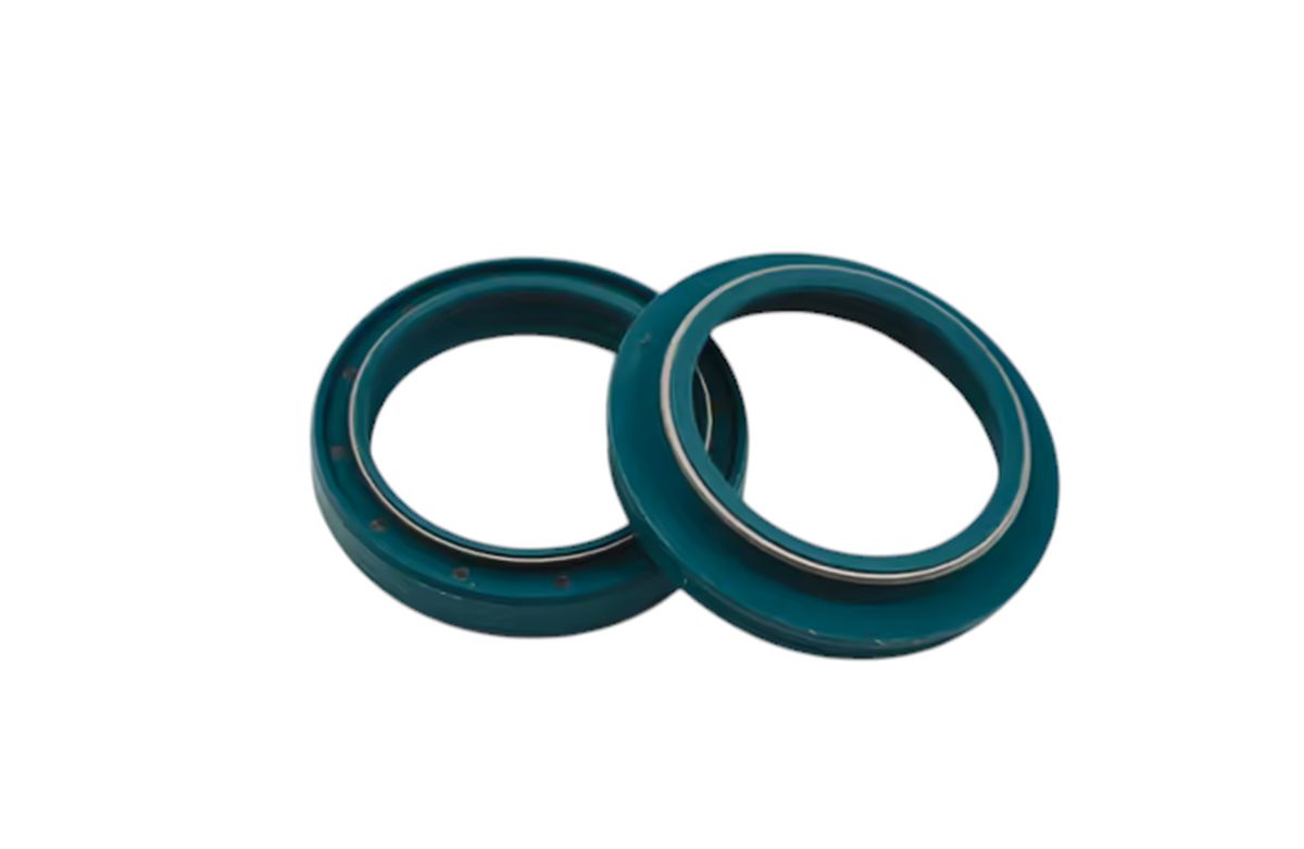 Set (1 fork leg) front fork seals (oil and dust) Showa 37 mm, Honda CBR600F 87-90, CBR300R 14-24, CRF230F 03-19, Kawasaki ER-5 97-06, EX300 Ninja 12-24, Suzuki RM85 02-24 green color