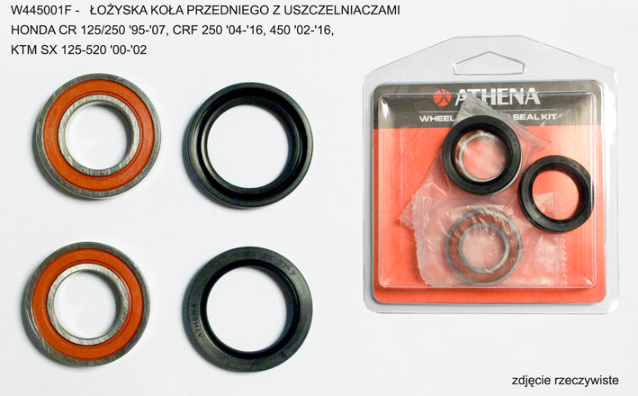 Front wheel bearings With seals HONDA CRF 450 02-16, CRF 250 04-16, CR 250 95-07, CR 125 95-07, KTM SX 520 00-02, SX 500 00-02, SX 450 00-02, SX 400 00-02, SX 250 00-02, SX 125 00-02