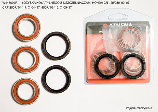 Rear wheel bearings With seals HONDA CRF 450R 02-20, CRF 450X 05-17, CR 125/250 00-07, CRF 250R 04-20, CRF 250X 04-20